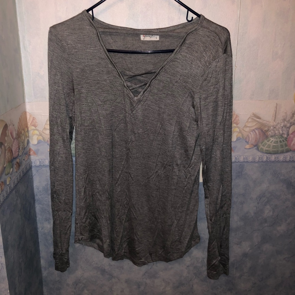 Gray Long Sleeve T-shirt